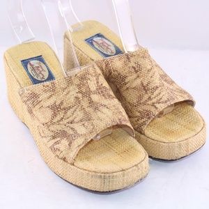 Tommy Bahama Wide Strap Basket Weave Sandals